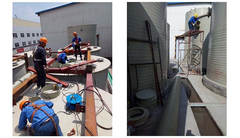 我司售后服務人員為浙江杭州客戶工廠PPH纏繞儲罐安裝提供技術支持 我司售后服務人員為浙江杭州客戶工廠PPH纏繞儲罐安裝提供技術支持